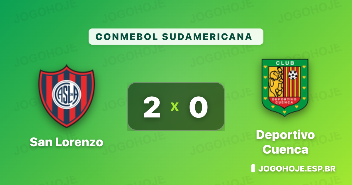 San Lorenzo vence a Sul-Americana e apaga o Cuenca com 2 a 0