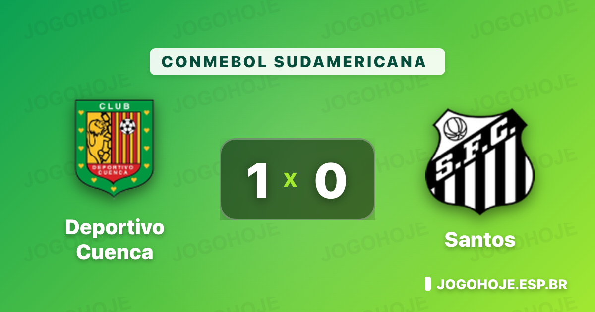 Gol contra no começo do segundo tempo decide e Cuenca segura o Santos na Sul-Americana