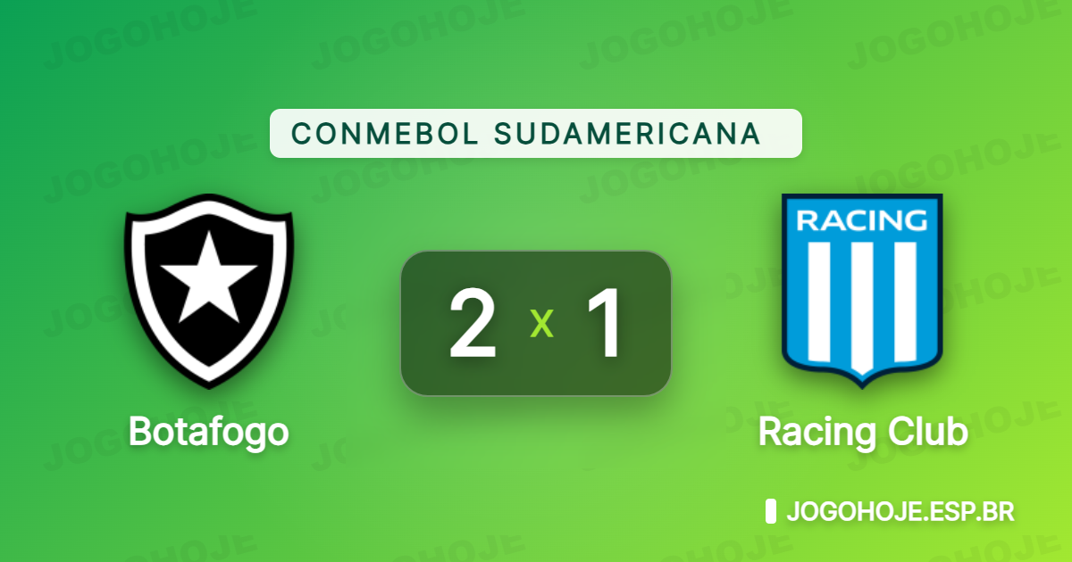 Gol contra cedo define Botafogo, que vence o Racing e respira na Sul-Americana