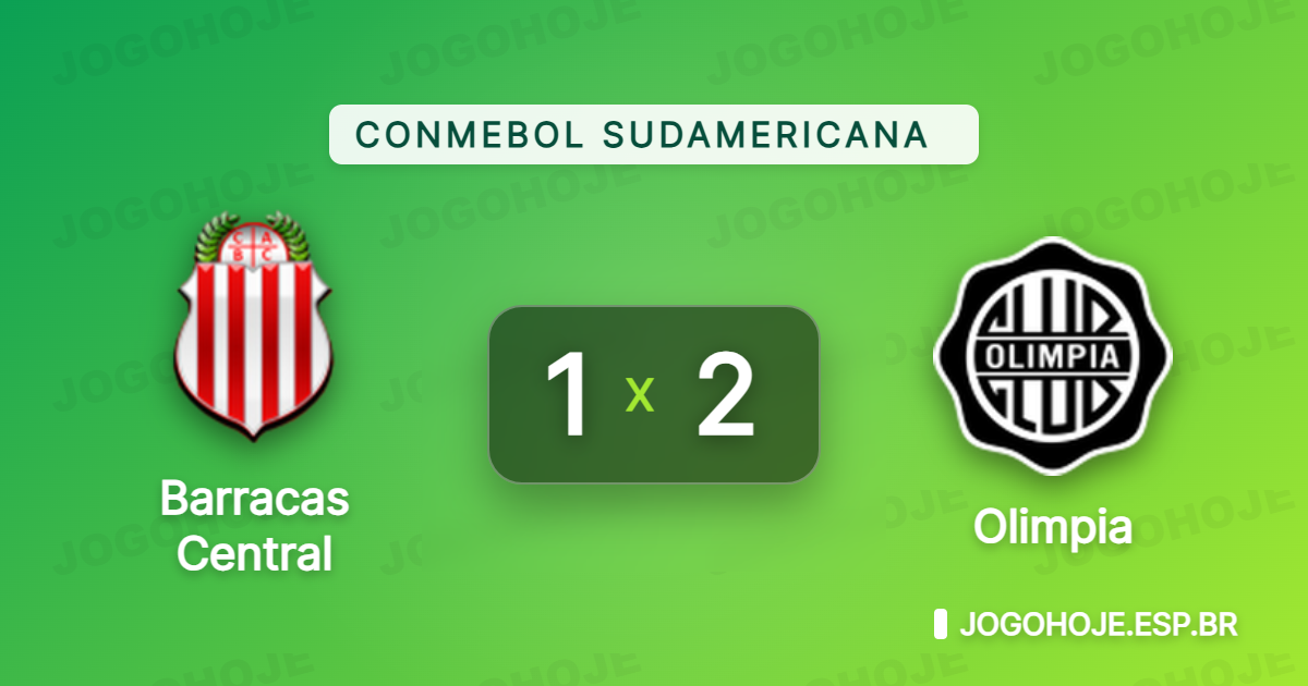 Olimpia vira ainda no 1º tempo e vence Barracas Central na Sudamericana