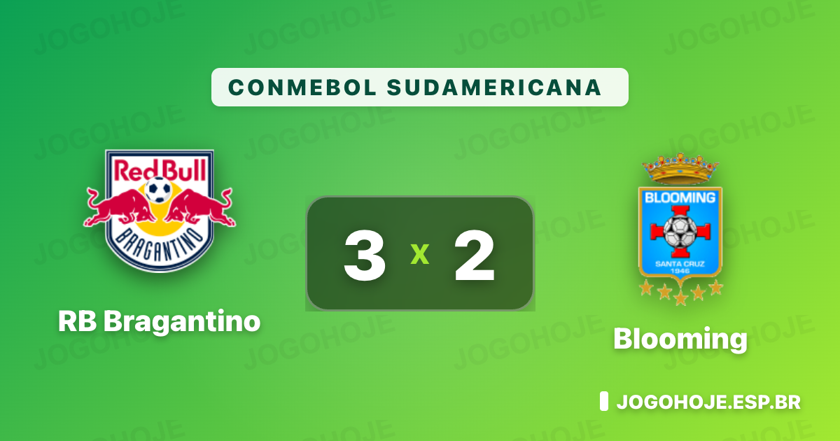Bragantino bate o Blooming e mantém força na Sul-Americana com dois vermelhos