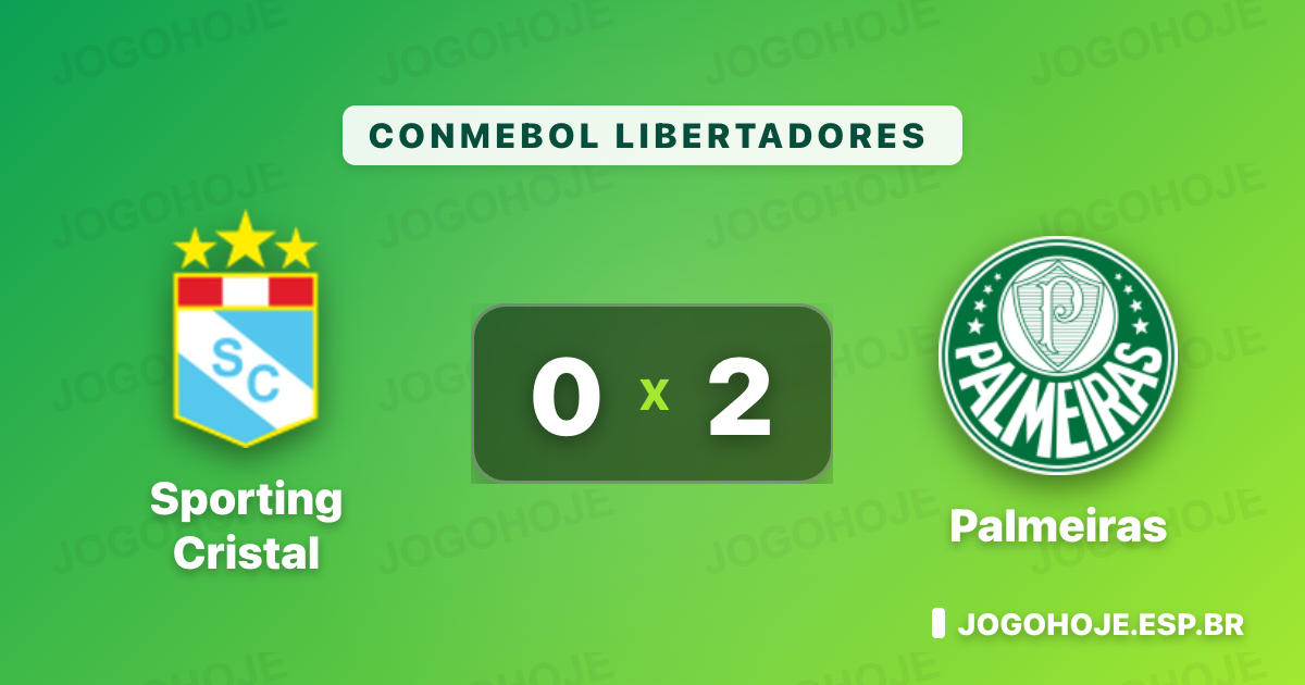 Palmeiras controla a Libertadores, vence o Sporting Cristal e sai na frente
