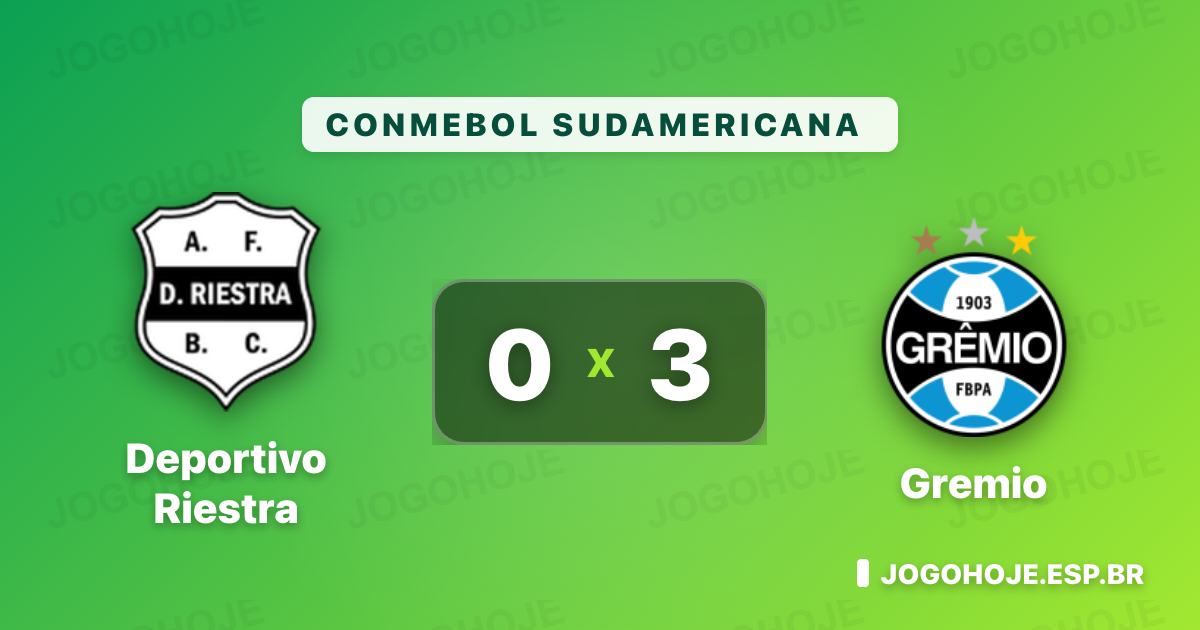 Grêmio goleia o Deportivo Riestra na Sudamericana e dá passo forte