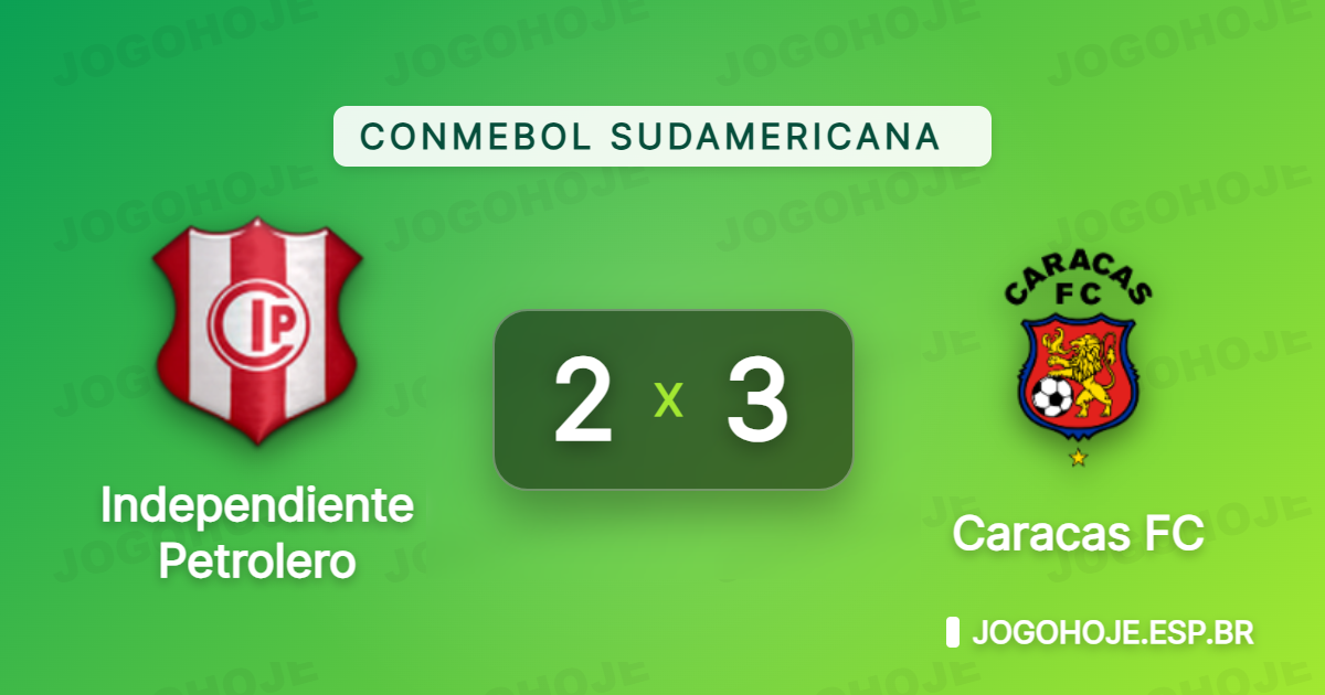 Independiente Petrolero perde vantagem e Caracas vira na Sudamericana por 3 a 2