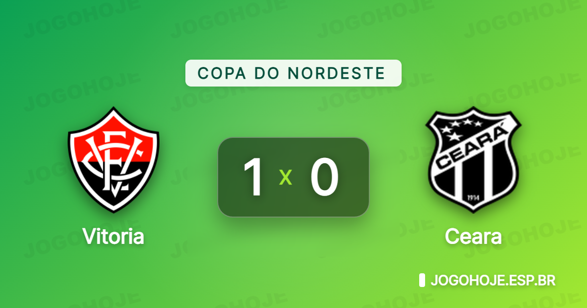 Vitória vence o Ceará por 1 a 0 e capitaliza expulsão na Copa do Nordeste