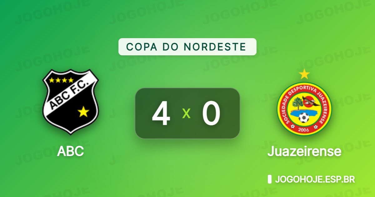 ABC goleia Juazeirense na Copa do Nordeste e amplia vantagem com Igor Bahia