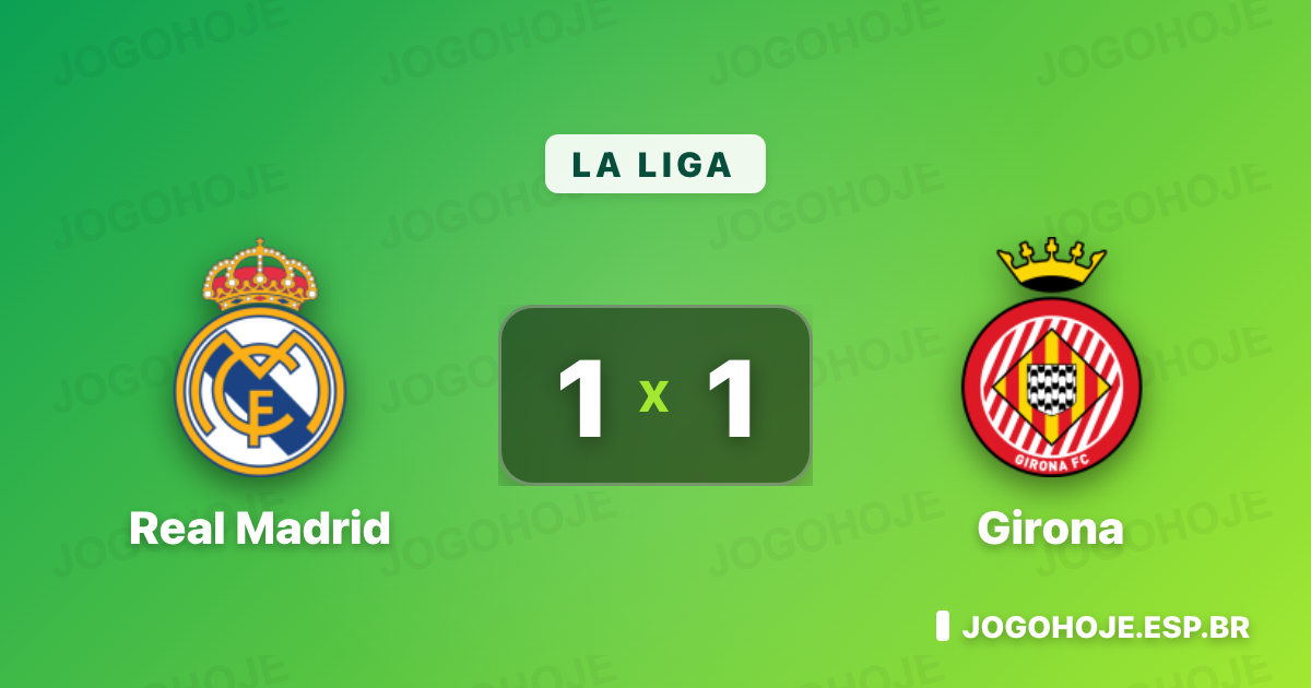 Real Madrid e Girona empatam no La Liga e expõem atraso na finalização
