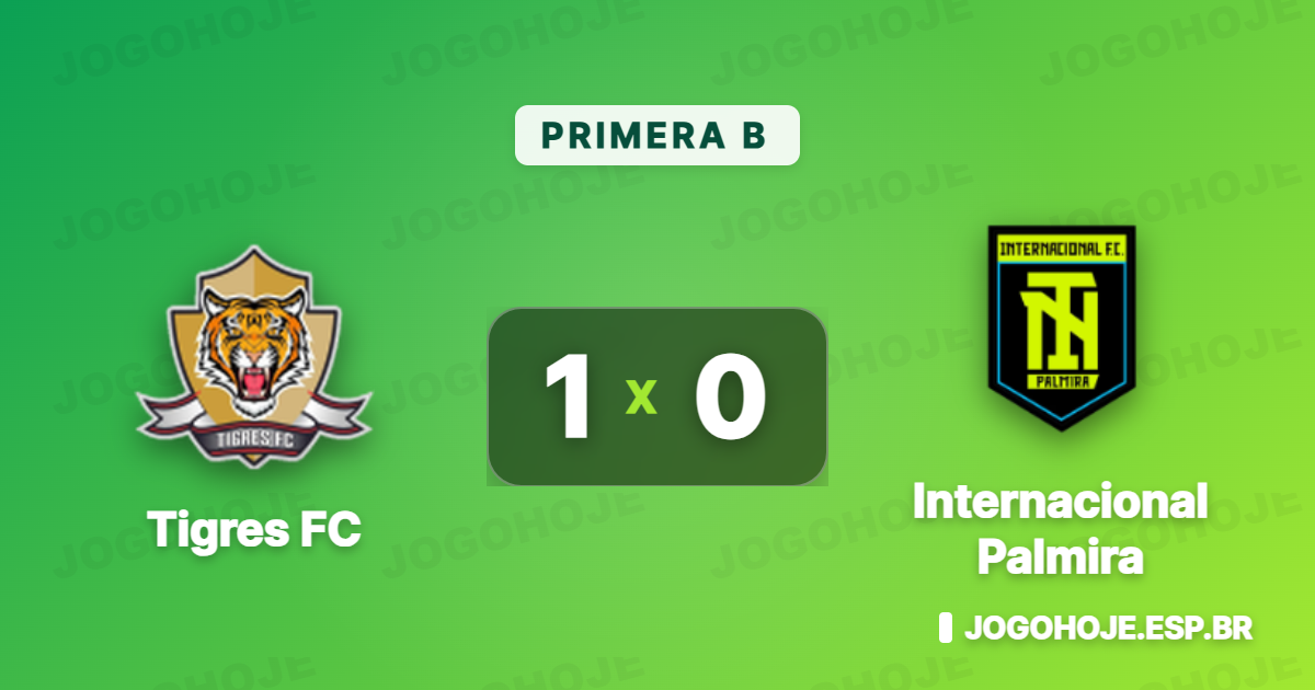 Tigres FC vence na Primera B e mantém Inter Palmira sem reação