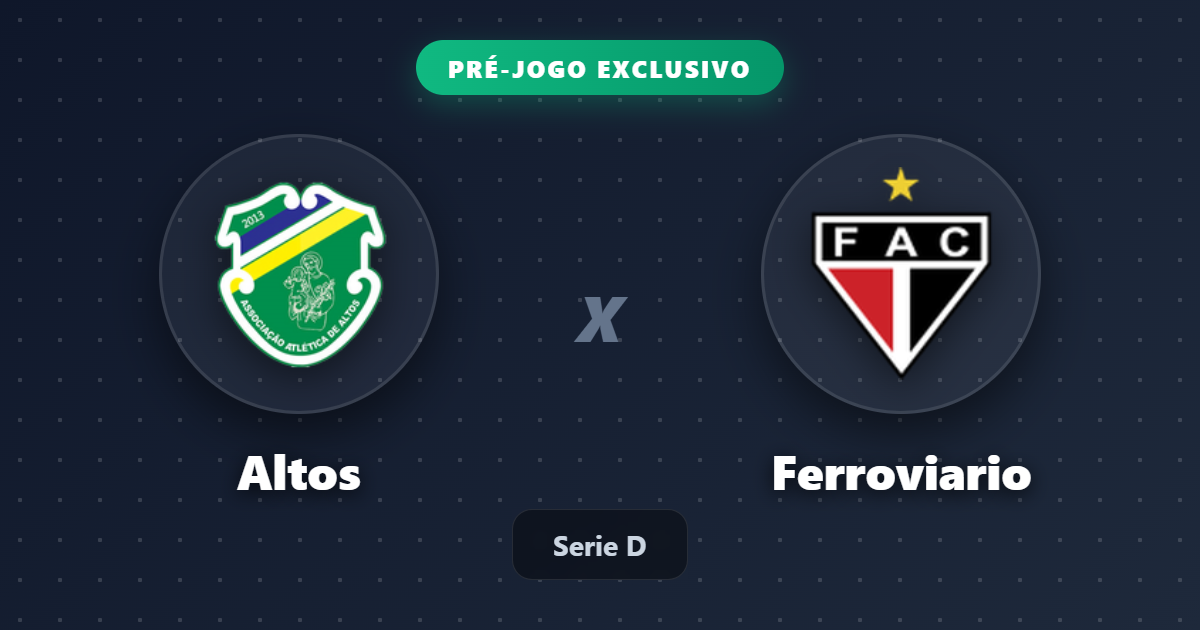 Jogo Altos x Ferroviario hoje: onde assistir ao vivo, horário e escalações