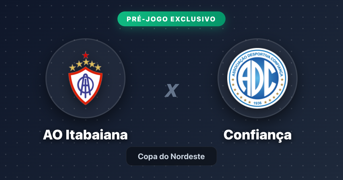 Jogo AO Itabaiana x Confiança hoje: onde assistir ao vivo, horário e escalações