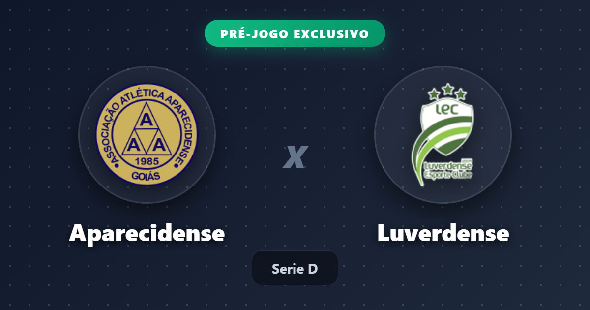 Jogo Aparecidense x Luverdense hoje: onde assistir ao vivo, horário e escalações