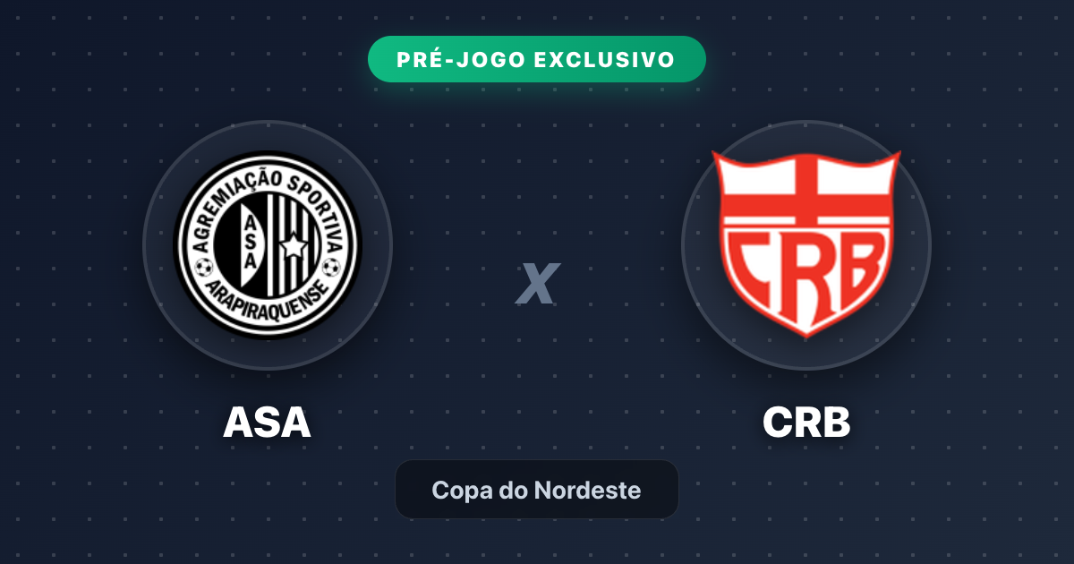Jogo ASA x CRB hoje: onde assistir ao vivo, horário e escalações