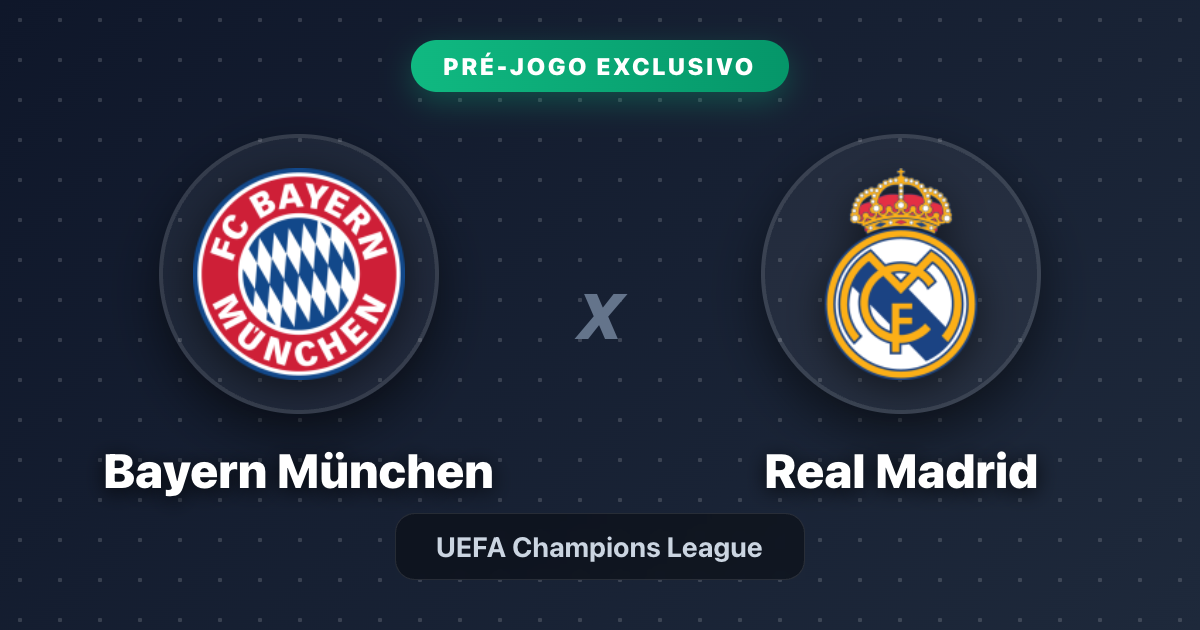 Jogo Bayern München x Real Madrid hoje: onde assistir ao vivo, horário e escalações