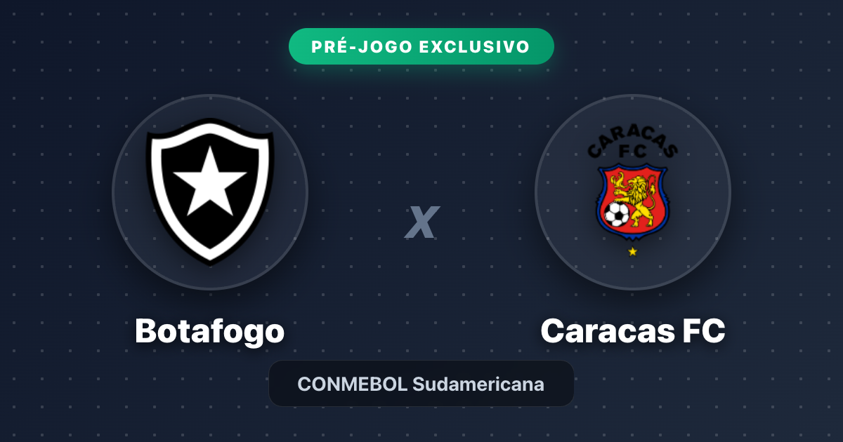 Jogo Botafogo x Caracas FC hoje: onde assistir ao vivo, horário e escalações