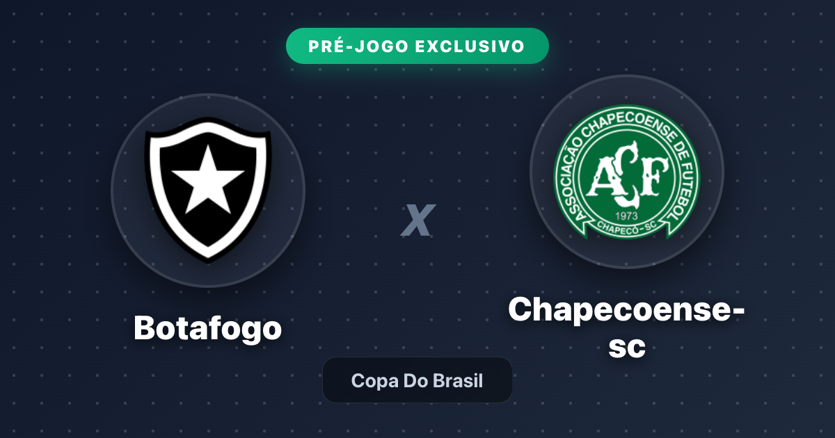Jogo Botafogo x Chapecoense hoje: onde assistir ao vivo, horário e escalações