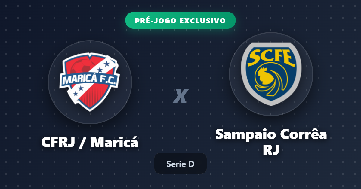 Jogo CFRJ / Maricá x Sampaio Corrêa RJ hoje: onde assistir ao vivo, horário e escalações