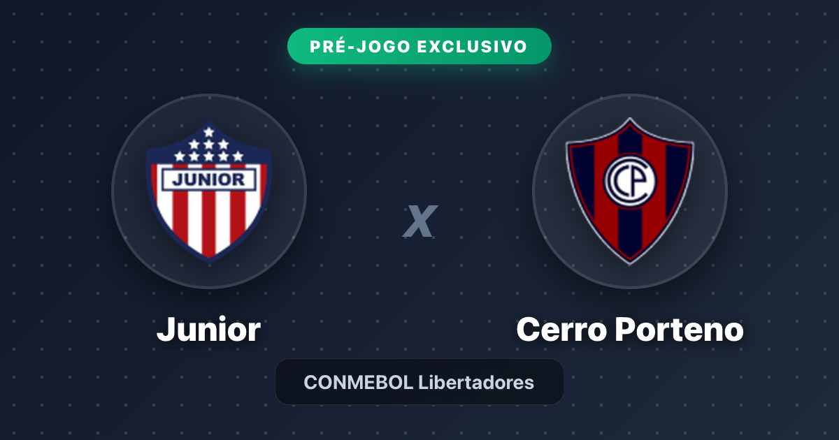 Jogo Junior x Cerro Porteno hoje: onde assistir ao vivo, horário e escalações