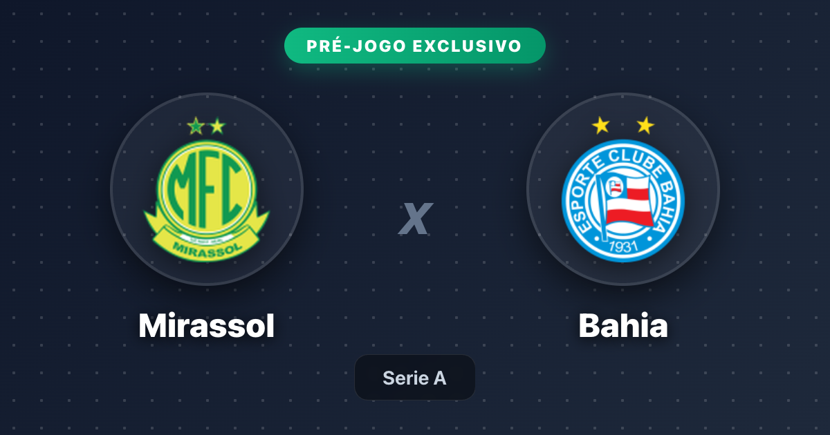 Jogo Mirassol x Bahia hoje: onde assistir ao vivo, horário e escalações