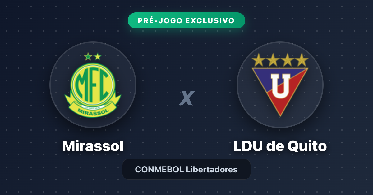 Jogo Mirassol x LDU de Quito hoje: onde assistir ao vivo, horário e escalações