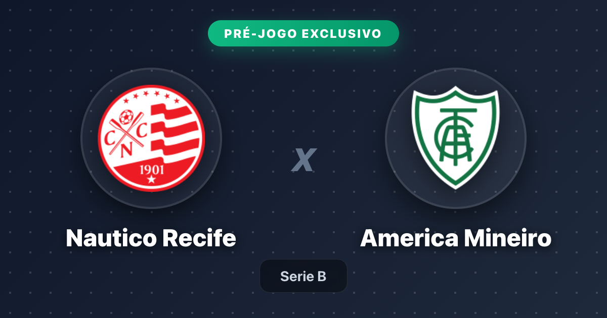 Jogo Nautico Recife x América Mineiro hoje: onde assistir ao vivo, horário e escalações
