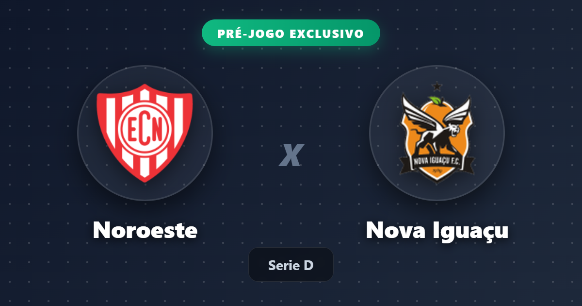 Jogo Noroeste x Nova Iguaçu hoje: onde assistir ao vivo, horário e escalações
