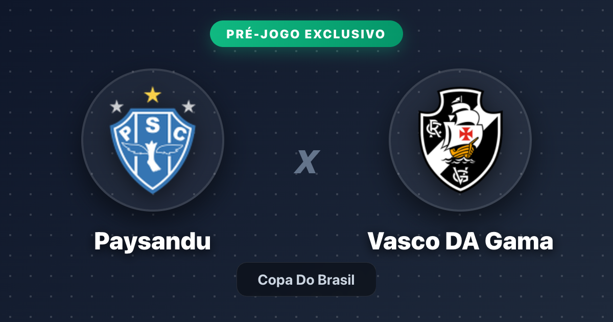 Jogo Paysandu x Vasco da Gama hoje: onde assistir ao vivo, horário e escalações