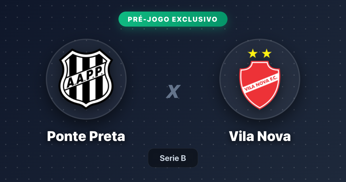 Jogo Ponte Preta x Vila Nova hoje: onde assistir ao vivo, horário e escalações