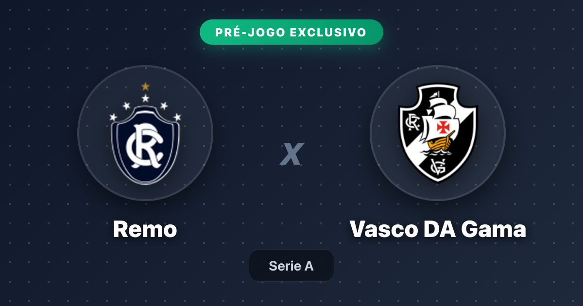 Jogo Remo x Vasco da Gama hoje: onde assistir ao vivo, horário e escalações