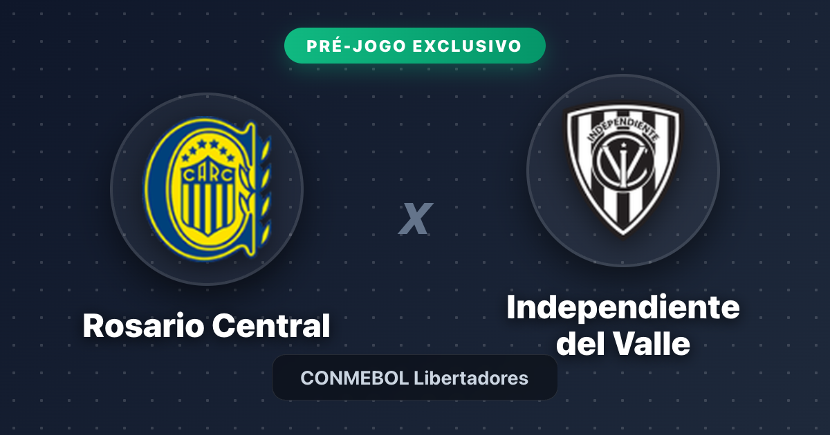 Jogo Rosario Central x Independiente del Valle hoje: onde assistir ao vivo, horário e escalações