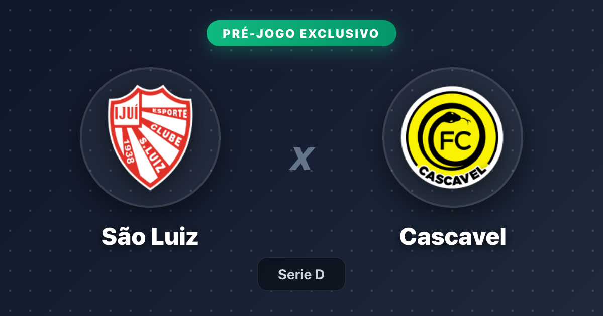 Jogo São Luiz x Cascavel hoje: onde assistir ao vivo, horário e escalações