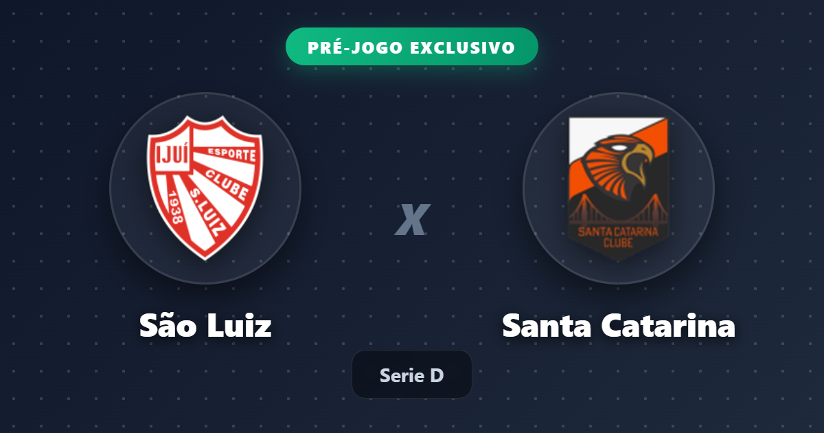 Jogo São Luiz x Santa Catarina hoje: onde assistir ao vivo, horário e escalações