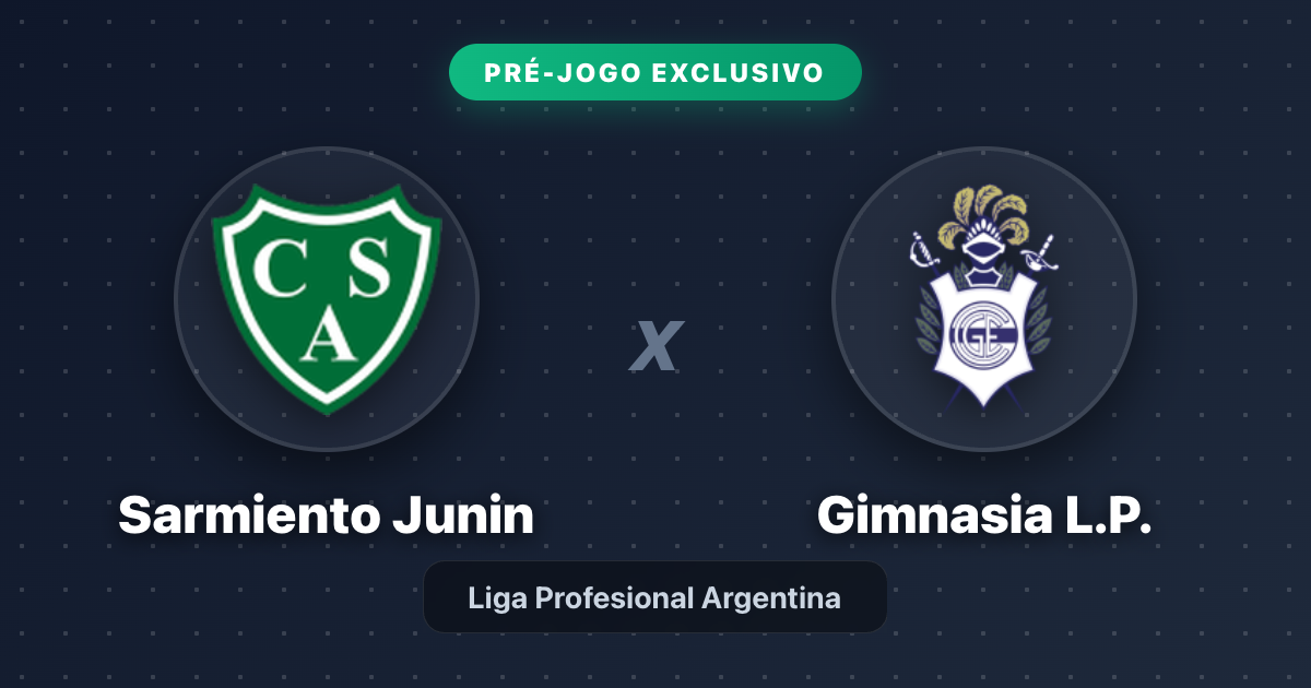 Jogo Sarmiento Junin x Gimnasia L.P. hoje: onde assistir ao vivo, horário e escalações