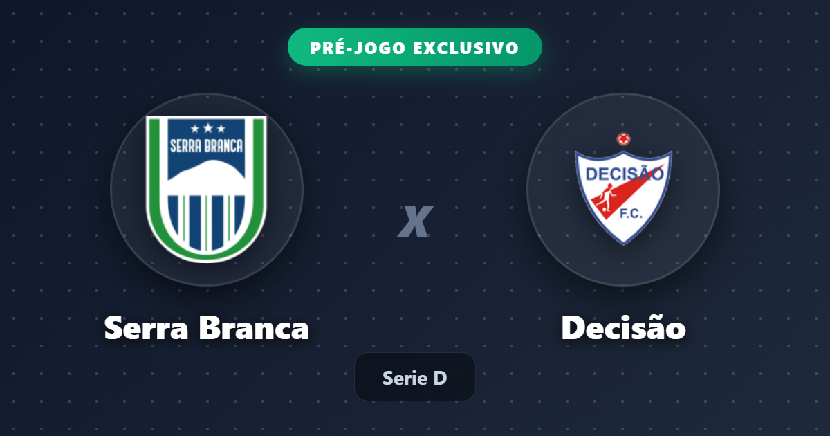 Jogo Serra Branca x Decisão hoje: onde assistir ao vivo, horário e escalações
