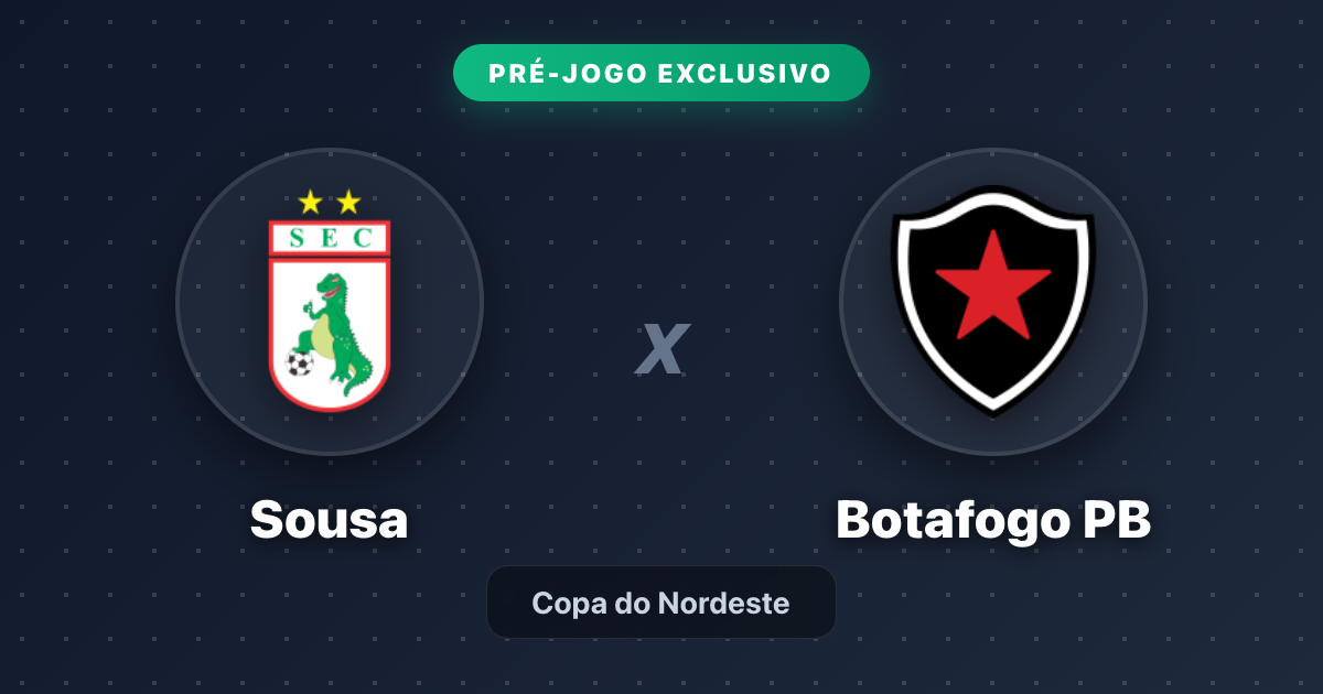 Jogo Sousa x Botafogo PB hoje: onde assistir ao vivo, horário e escalações