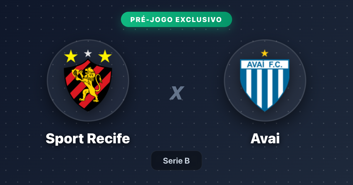 Jogo Sport Recife x Avaí hoje: onde assistir ao vivo, horário e escalações