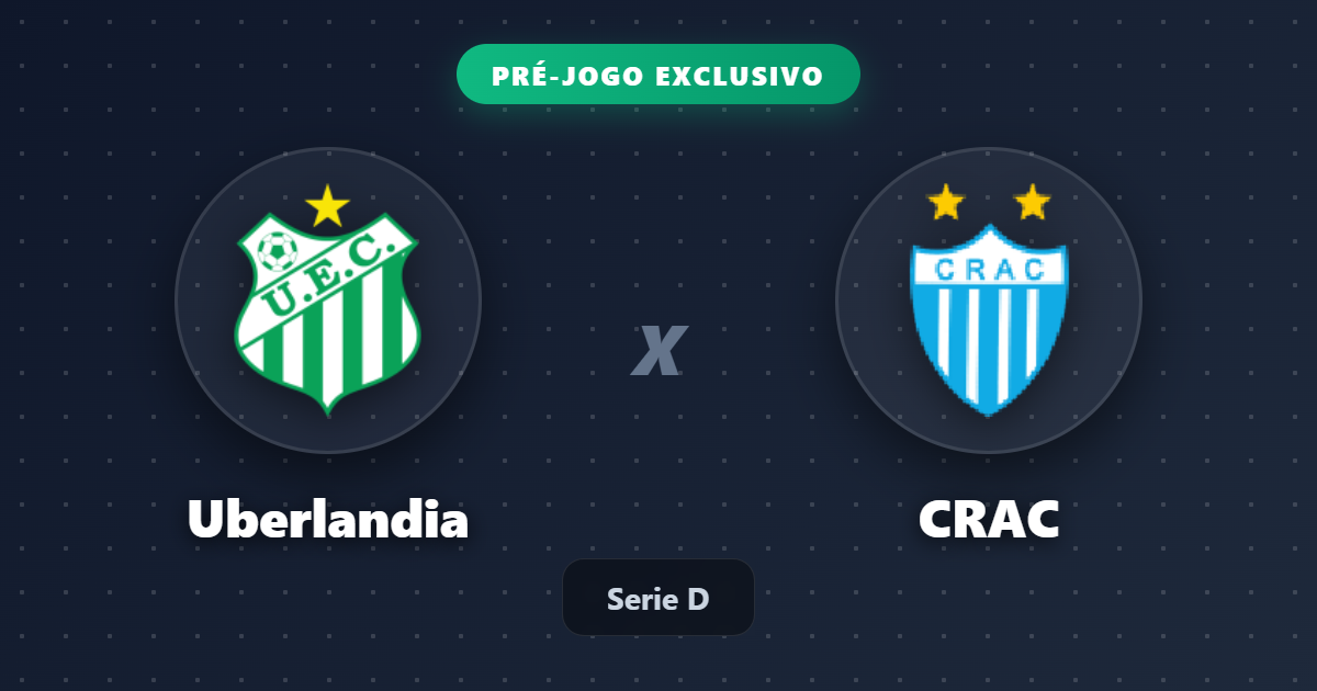 Jogo Uberlandia x CRAC hoje: onde assistir ao vivo, horário e escalações