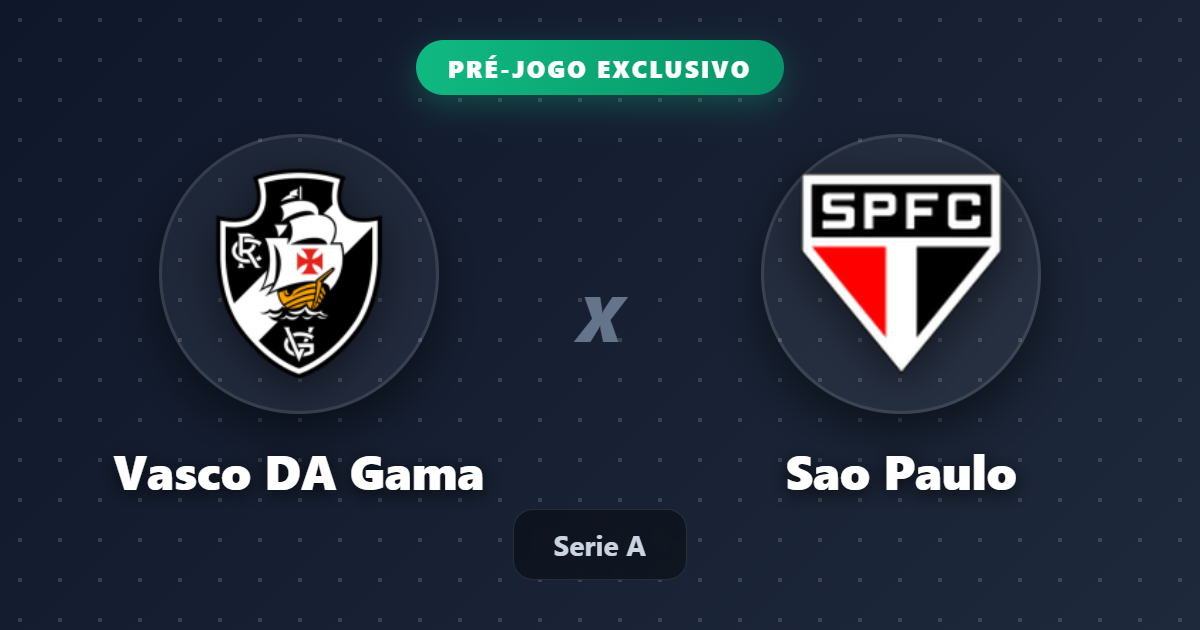 Jogo Vasco da Gama x São Paulo hoje: onde assistir ao vivo, horário e escalações